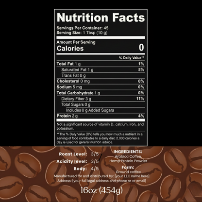 Hemp Coffee Blend: Tostado Medio.